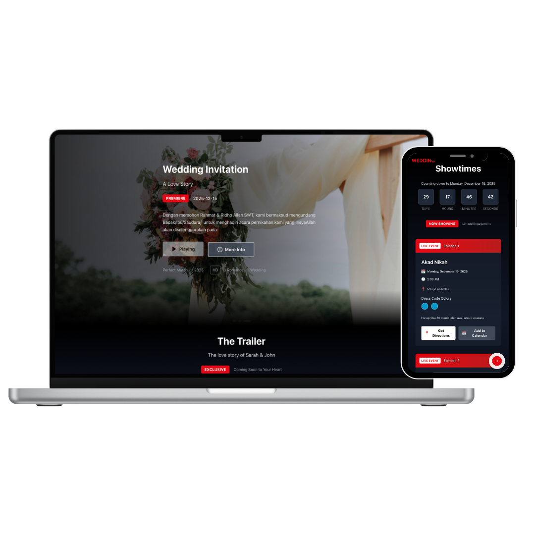 Netflix Wedding template preview